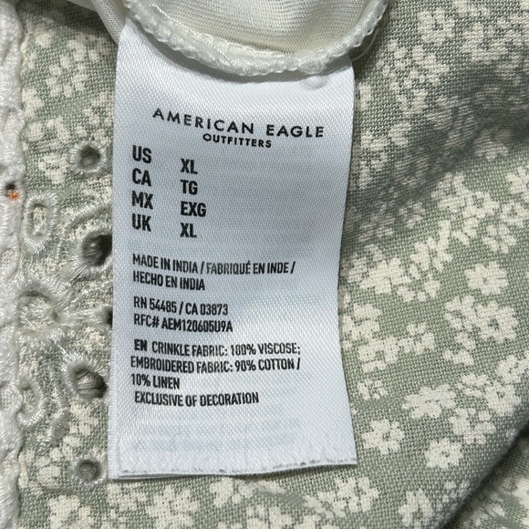 {XL} American Eagle Patchwork Prarie Eyelet Floral Lace Cottagecore Shorts - Picture 13 of 16